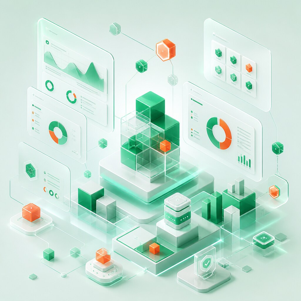Modular software platforms, blockchain networks, and product dashboards — Blocksgenie technology poster